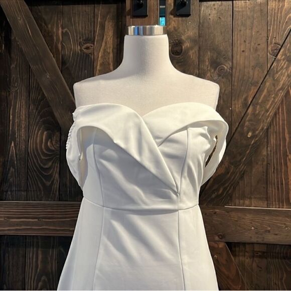 NWT Off The Shoulder Dresses Wedding Guest Cocktail Party Bodycon Split Dress - Picture 3 of 13